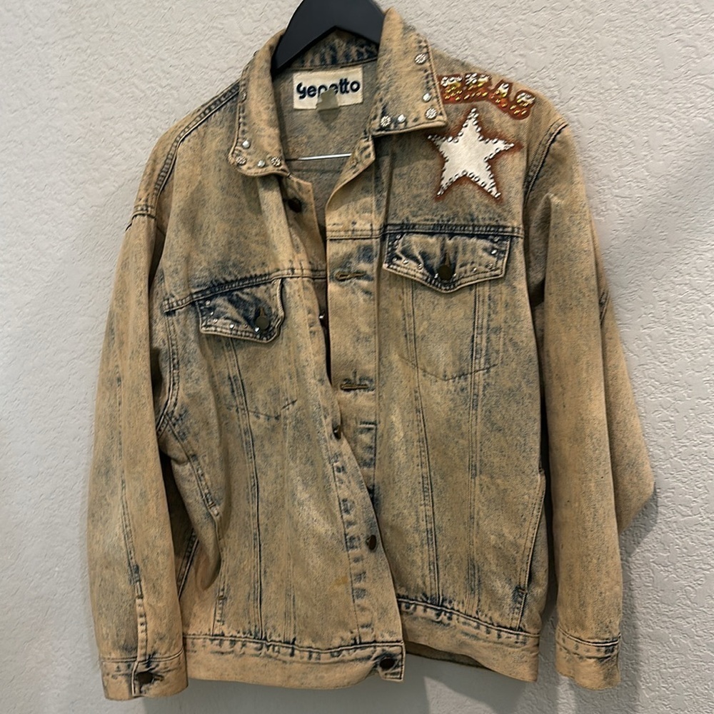 Hand made Texas theme vintage denim jacket size XL - Picture 6 of 11